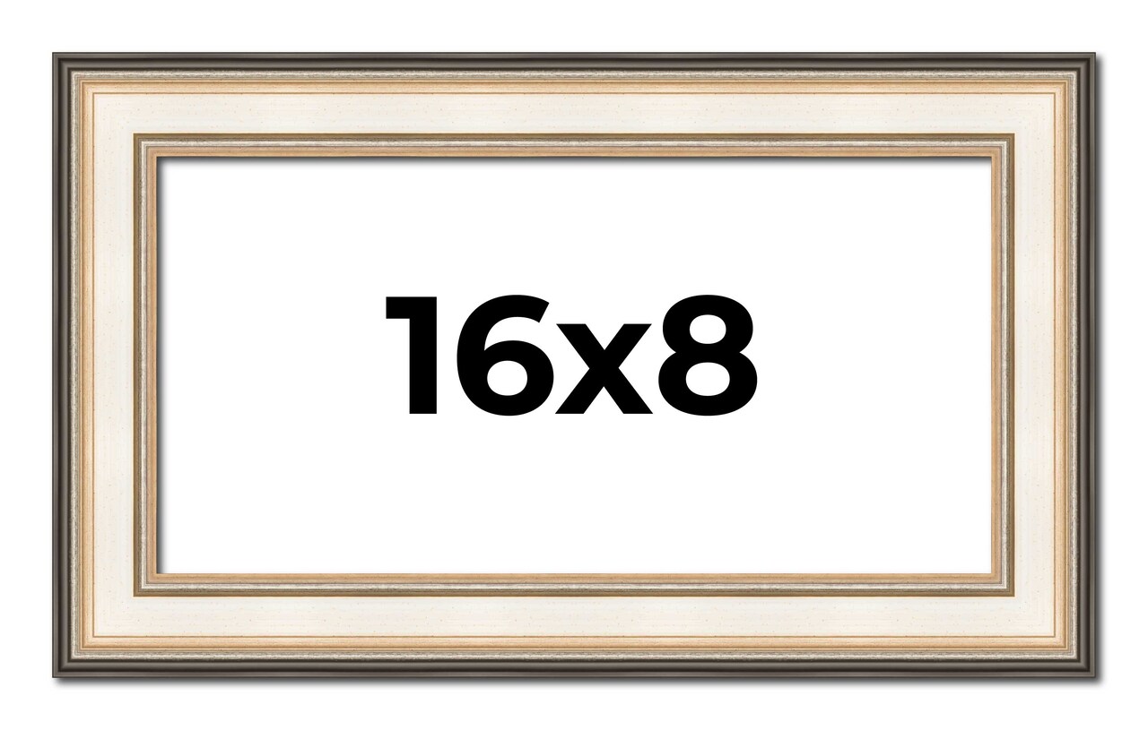 Panoramic Contemporary Silver Frame - UV Acrylic, Foam Board Backing, Hanging Hardware